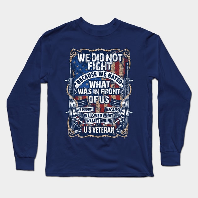 Why We Fight US Veteran Long Sleeve T-Shirt by Mandra